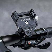 WEST BIKING Bike Holder Aluminum Alloy 180° Adjustable Shockproof Anti-fall Handlebar Holder Suit for 55-100mm Cell Phon