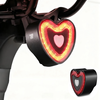 WEST BIKING Heart Bicycle Taillight Brake Sensing Smart Start/Stop Memory Waterproof Bike Rear Light for MTB Night Ridin