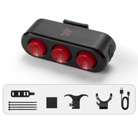 WEST BIKING High Visibility Smart Bike Taillight 100h Long Lasting Power LED IP66 Waterproof Warning USB Charging Brake