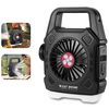 WEST BIKING Portable Camping Light with Fan 3 In 1 Multifunctional Outdoor Flashlight USB Charging Home Lamp Hanging Ten