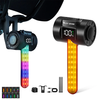 WEST BIKING RGB Colorful Dynamic LED Bicycle Taillight Smart Sensor Brake Digital Power Display Waterproof USB Rechargea
