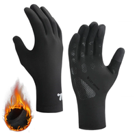 WEST BIKING Winter Touchscreen Fleece Thermal Cycling Gloves Windproof Non Slip Soft Comfy Extended Wristband Bike Glove