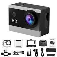 WiFi 480p Sport Camera 30FPS Anti-shake 2" Screen 30m Waterproof Action Camera with 170° Wide Angle and 1050mAh Battery