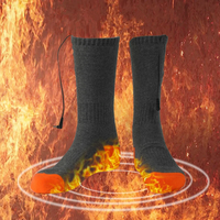 Winter Electric Heating Socks 5V Rechargeable Adjustable Temperature Warm Socks Foot Warmer Unisex Socks for Camping Hik