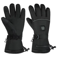 Winter Heated Cycling Gloves Waterproof Touchscreen Adjustable Fit Rechargeable Battery Warm Split Finger Gloves for Out