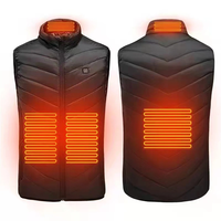 Winter Heated Vest USB Electric Heated Jacket 4/ 15 Heating Zones Adjustable Temperature Winter Warm Vests