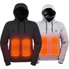 Winter Hooded Electric Heating Sweatshirt Heated Clothes for Men USB Heating Sweatshirt Warm Motorcycle Outdoor Clothing
