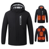 Winter Smart Heated Cotton Jacket For Men Warm Plus Velvet Thickened Down Cotton Jacket Heating USB Charging Outdoor Jac