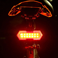 Wireless Bike Taillight 800mAh Battery Waterproof 5 Light Modes 180° Lighting Easily Installation with 120dB Horn Remote
