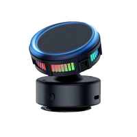 Wireless Charger Vacuum Magnetic,  Active Cooling 15W Car Mount Charger with RGB Light Phone Holder Compatible with Magsa