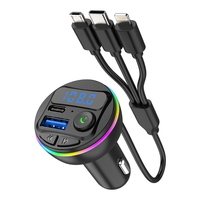 Wireless FM Transmitter Bluetooth 5.3 Car MP3 Player Dual USB Ports 3-In-1 Charging Hands-Free Phone Adapter