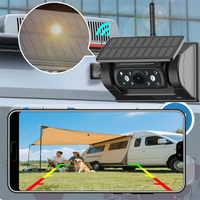 Wireless Solar Powered Magnetic Mount Backup Camera 9600mAh Battery 30M IP68 Waterproof WiFi Night Vision Reversing Syst