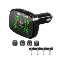 Wireless TPMS Tire Pressure Monitor 4 Wheels USB C Output Real Time Temperature Monitoring Safety System Car Accessories