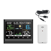 Wireless Weather Station Touchscreen Display Indoor Outdoor Temperature Humidity Forecast Moon Phase Comfort Level with