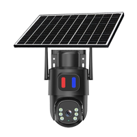 Wireless WIFI/4G Solar Security Camera 4MP Outdoor PTZ Night Vision Auto Tracking Solar Powered Waterproof Home Safety C