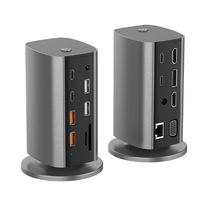 WL-DS1604 16-in-1 Type-C Vertical Docking Station with USB2.0*2 / USB3.1*2 / PD100W / Type-C*3 / 1000M LAN / 1080P VGA /