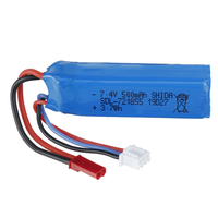 Wltoys 7.4V 500mAh 20C 2S Li-ion Battery JST Plug A202-61 for A202 A212 A222 A232 A242 A252 1/24 RC Car Vehicles