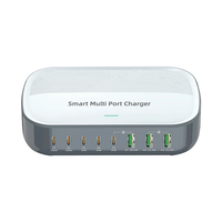 WLX-F8C 200W 8-Port USB PD Charger 3USB-A+5USB-C PD3.0 QC3.0 FCP AFC Fast Charging Desktop Charging Station EU Plug for