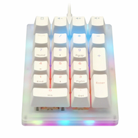 Womier 21 key K21 Pad Mechanical Keyboard 20% Numpad PCB CASE Hot Swappable Switch Support Lighting Effects With RGB Swi