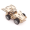 Wooden 4WD Racing Car Model Assembly Kit DIY Children