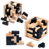 Wooden Cube Puzzle Letter 54T/54L Luban Locking Creative Educational Toy Brain IQ Mind Early Learning Game Gift Children