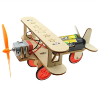 Wooden Electric Biplane Taxiing Aircraft Children