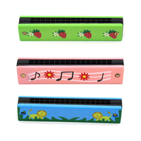 Wooden Harmonica for Kids Musical Instrument Toys Music Teaching Aid Puzzle Early Education