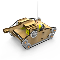 Wooden Remote Control Tank Assembly Kit DIY Set Children