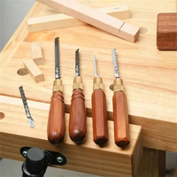 Woodworking Hand Saw Rosewood Handle High Carbon Steel Blades Brass Collet Interchangeable Blades Fine/Coarse Teeth for