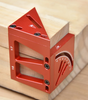 Woodworking Marking Ruler Aluminum Alloy Multi-functional Tool with 45° and 90° Line Marker Circular Centerline Square A