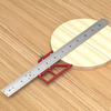 Woodworking Scribe Center Finder Line Drawing Ruler 45/90 Degree Angle Scribing Marking Gauge Carpentry Multifunctional