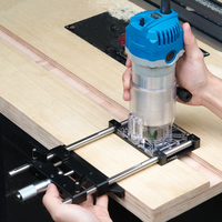 Woodworking Slotting Bracket For 65mm Trimmer 0.01mm fine adjustment Invisible Fasteners Slotting Guide Base