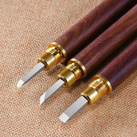Woodworking Stone Knife Carbide Engraving Chisel Set with Split Stamp Knife with a Portable Bag for Seal Engraving Stone