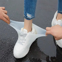XANES 1 Pair Waterproof Non-slip Silicone Bike Shoe Cover High Elastic Wear-resistant Unisex Rain Boots for Rainy Day Cy