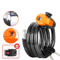 XANES Anti-thief Key Bike Lock 1.2m Length Steel Alloy Tough Protection Waterproof Portable Bicycle Lock for MTB Bicycle