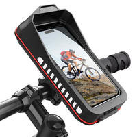 XANES Bicycle Mobile Phone Holder for 4.7-7.0 inches Universal Waterproof Shock Absorber Multi-Functional Storage Bag Ha
