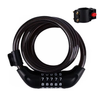 XANES Bike Lock Steel Password Lock Five-digit Code Anti-theft 120CM Portable Safety Cable Lock for MTB Bike Electric Bi