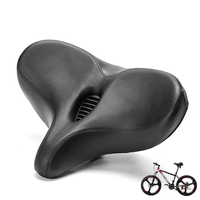 XANES Wide Bike PU Leather Saddle Oversized Bike Seat Comfortable Mountain Bike Cushion Pad Cycle Seat Saddle