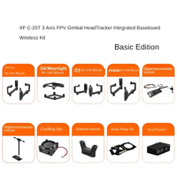 XF C-20T 3-Axis FPV Gimbal HeadTracker Integrated Baseboard All-In-One Edition for DJI O4/ O4 PRO/ DJIO3 with Wireless K