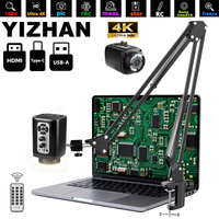 XHU6001 4K Digital Microscope for HDMI Camera 160XSony IMX415 Sensor Magnification USB Output High Brightness Adjustab