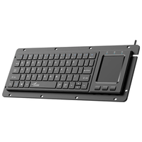 Xiao Dai Shu DS-9898 Trackball Touch Industrial Keyboard 64-Key USB Integrated Touchpad Gesture Control Keyboards for CN