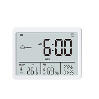 Xiaomi Dingling TH7 Multifunctional Temperature and Humidity Meter with Large LCD Screen Alarm Clock Calendar Feature Me