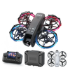 XKJ K100 MAX MINI WiFi FPV with LCD Screen Controller HD Dual Camera Optical Flow Hover Dazzling Lights Circle Protectio