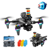 XKJ K22 MAX One-Key Launch Flying Disk WiFi FPV with HD Dual Camera Servo Gimbal Colorful LED Light Brushless Foldable R
