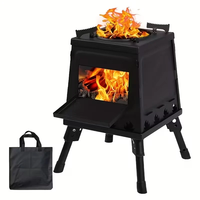 Xmund Portable Outdoor Camping Wood Stove Mini Folding Firewood Stove Detachable Wood Burner For Camping Picnic Backyard