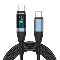 YC092 5A 240W Type-C to Type-C Digital Display Cable PD3.1 Fast Charging Data Transmission Tinned Copper Core Line 0.5M/