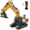 YIGONG 1061 RTR 1/20 2.4G 11CH RC Car Excavator Alloy Bucket Simulated LED Light Sound 360° Infinitely Rotation Remote C