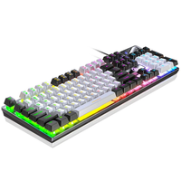 YINDIAO K500 104 Keys Wired Gaming Keyboard Mechanical-Feel Keycaps RGB Backlit USB E-sports Gamer Keyboards for PC Lapt