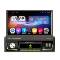 YUEHOO Retractable Car MP5 Multimedia Player 1 Din 7 inch Touchscreen IPS Display Android Wireless Carplay bluetooth GPS