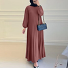 ZANZEA Fashion Women Ethnic Dress Elegant Lantern Sleeve Maxi Dresses Plain A-Line Sundress